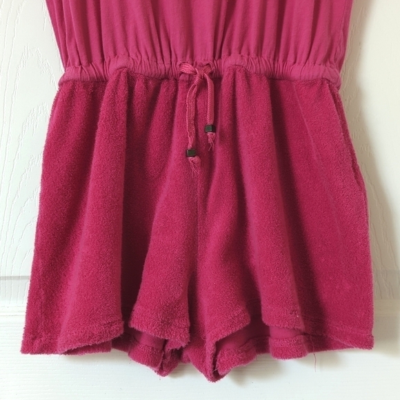 Zara Trafaluc Classic Cotton & Terrycloth Sleeveless Scoop Neck Romper Pink S - Picture 8 of 12
